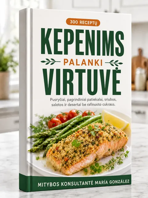Receptų knygos „Kepenims palanki virtuvė – 300 receptų“ viršelis